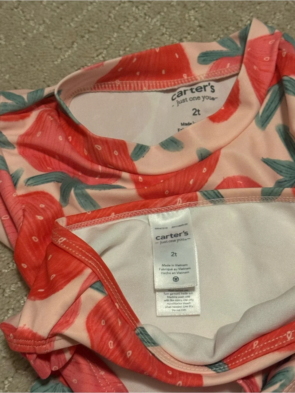 Carter Old Navy Toddler Baby Girl Swimsuit Bundle Rash Guard Bikini 2T